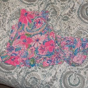 Lilly Pulitzer baby dress with bloomers. Size 12-18 months, cotton. Worn 2x